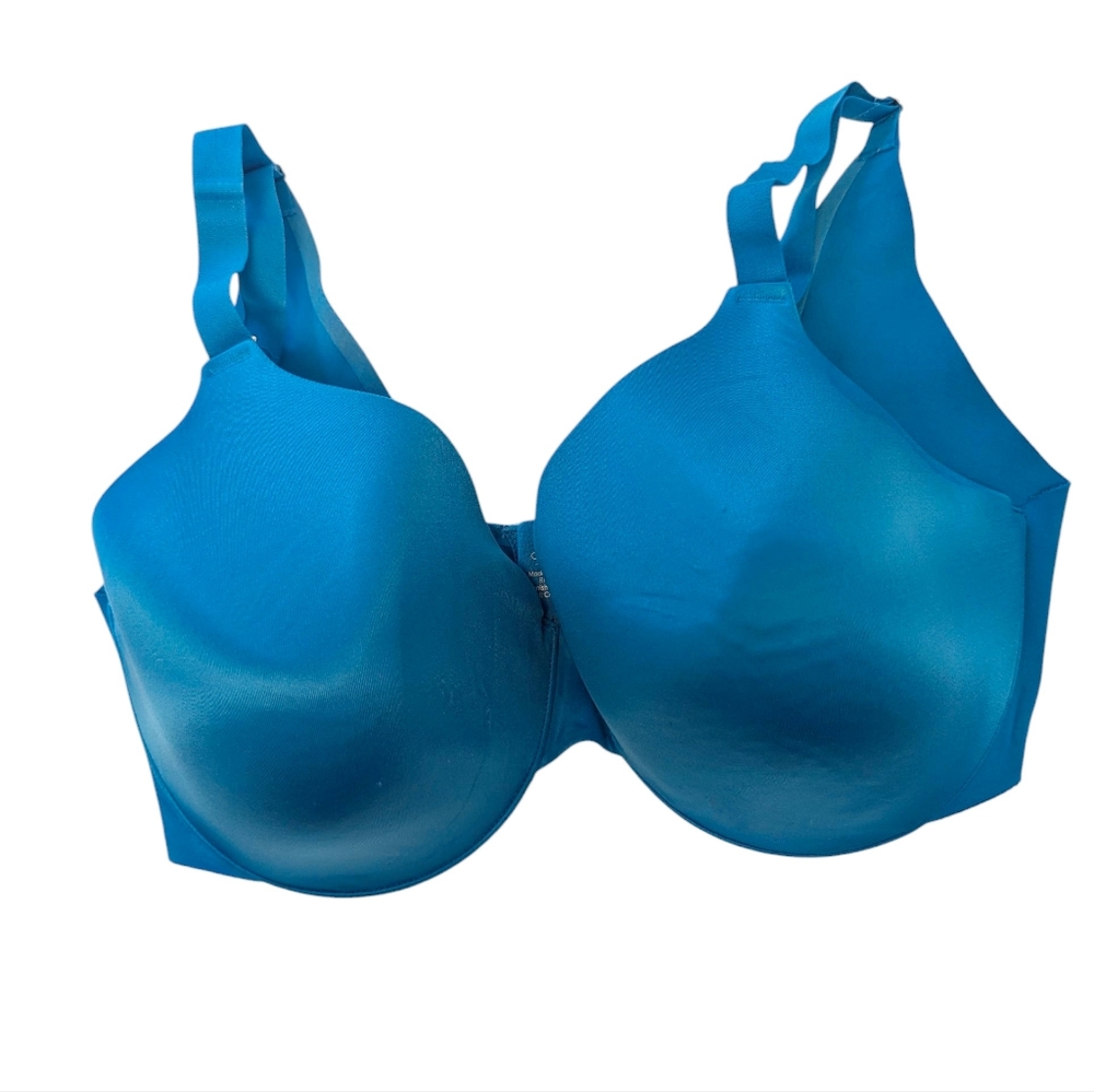 SOMA 38DD Vanishing Back Bra Underwire Full Coverage Blue Passion